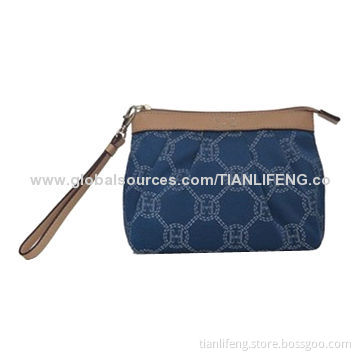 Cotton and PVC Cosmetic Bag for Travel